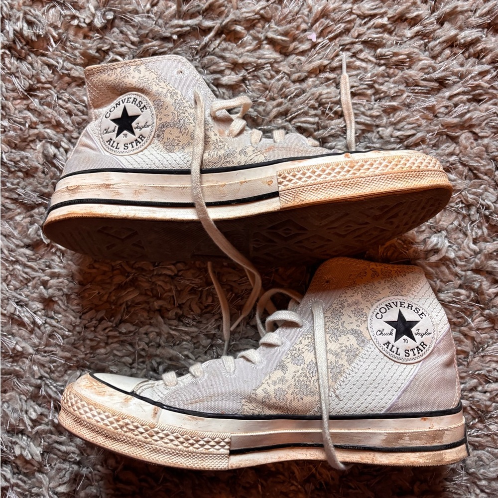Converse High-Top Sneakers with Patterned Design